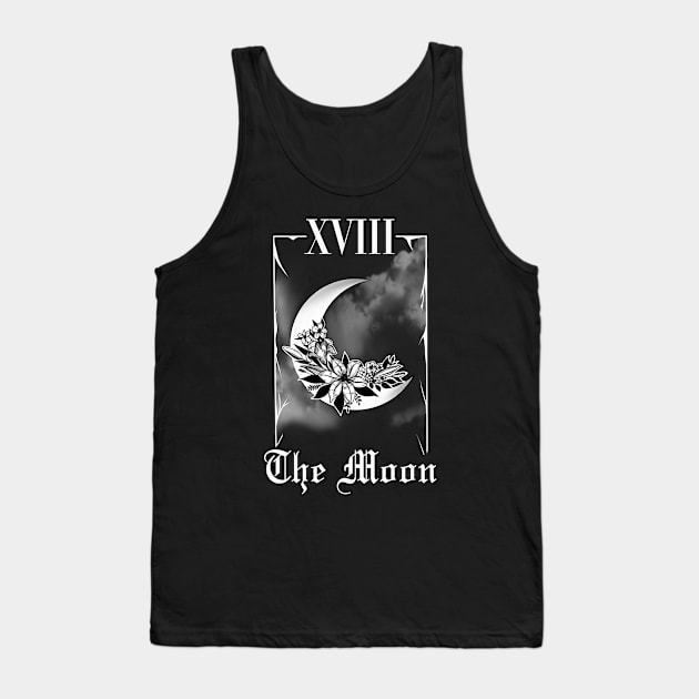 The Moon Tarot Tank Top by tokyorosetattoo